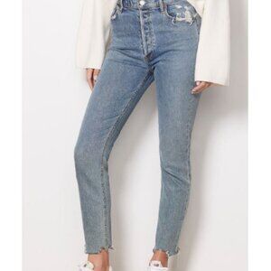 Agolde Nico High Rise Straight Button Fly Jeans Womens Size 25